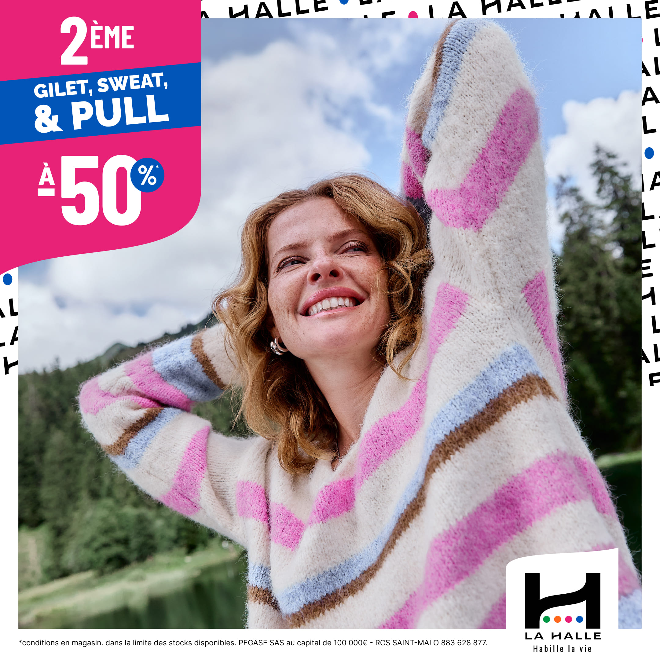 Woodshop Boissenart - 2ème pull, gilet ou sweat à -50% chez La Halle - 1080x1080 2eme article 501 - 1