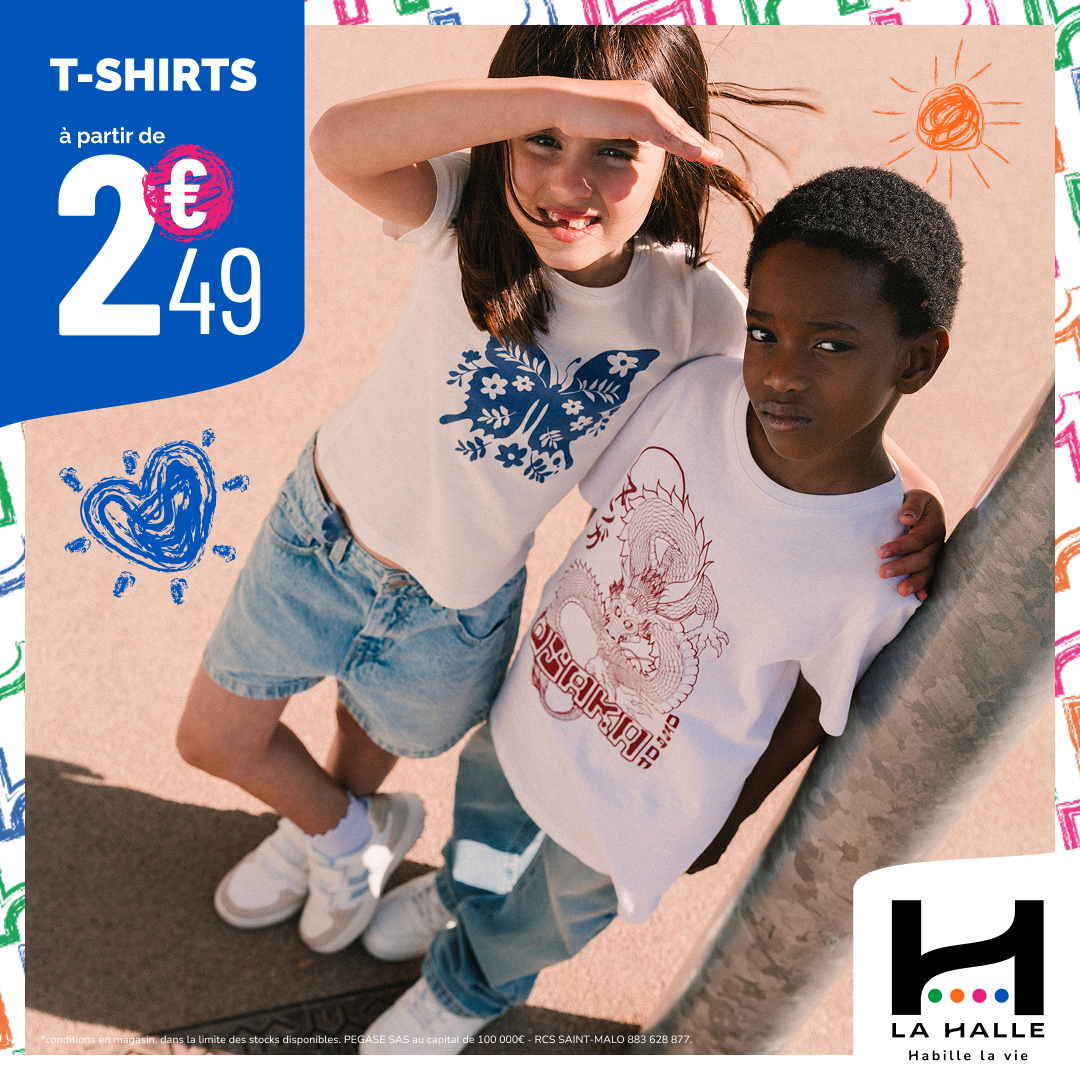 Woodshop Boissenart - Le 2e t-shirt enfant à -50% chez La Halle ! - t shirt enfant 1080 x 1080 - 2 Woodshop Boissenart - Le 2e t-shirt enfant à -50% chez La Halle ! - t shirt enfant 1080 x 1080 - 1